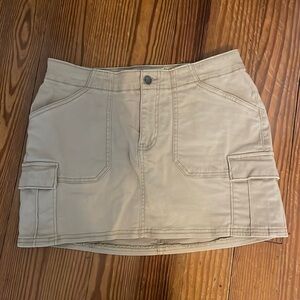 Hollister khaki mini skirt